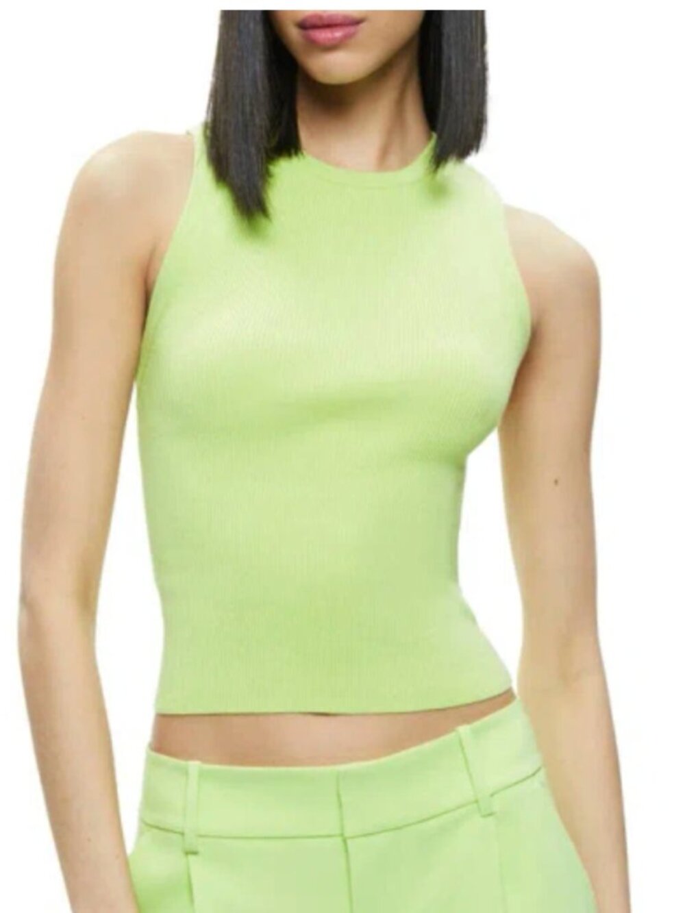 ALICE+OLIVIA TONITA RIB SWEATER TANK